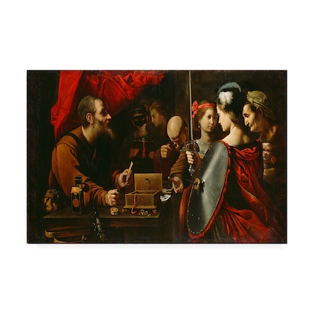 Paolini 'Achilles Among The Daughters Of Lycomedes' Canvas Art,16x24